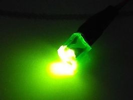 LED 2x3x4mm verkabelt, 12V DC, grün