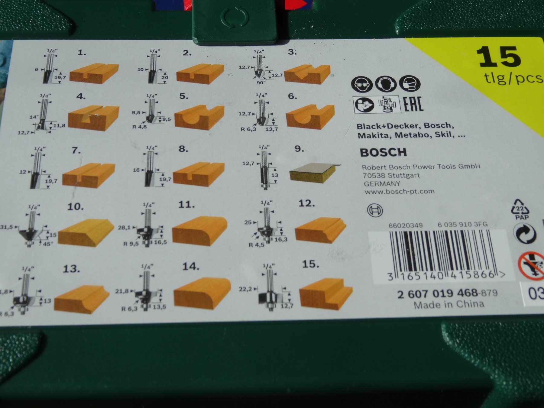 Bosch Tutti gli attrezzi: Bosch fräser Set – Nuovo (secondo la descrizione) da Buttisholz venduto da buttiholli 2