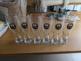 6 Franziskaner Weissbier Gläser 0.5l in gutem Zustand