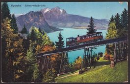 RIGI-BAHN, Schnurtobelbrücke_Karten-Nr. 4398_1910