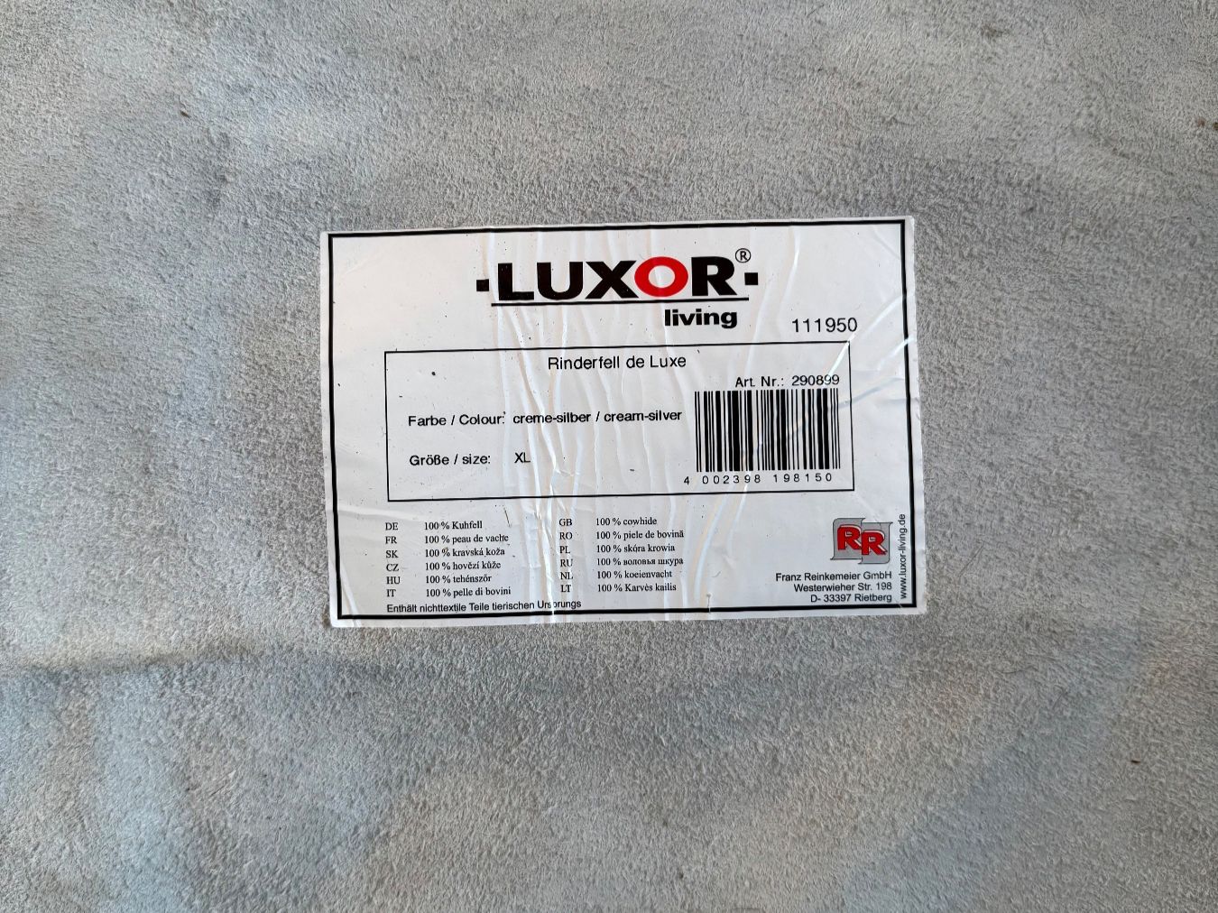 Teppiche: Rinderfell de Luxe Creme-Silber XXL – Gebraucht aus Bretzwil von neuguinea 7