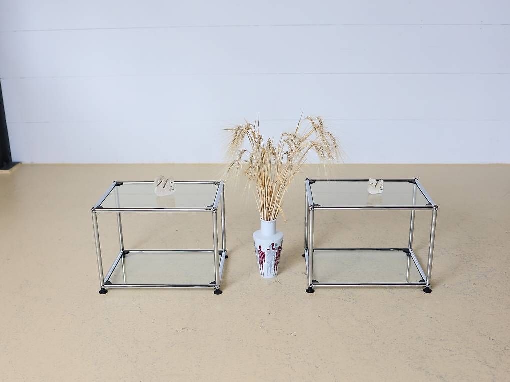 USM Tavoli: USM Haller Beistelltische aus Glas – Usato da Meinisberg venduto da atelier_TILIJA 4