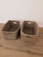 2 Körbe, naturfaser, mit Griffen, 35x25cm