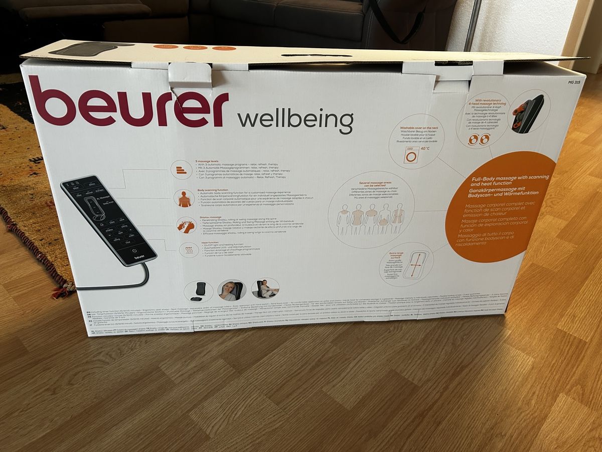 Beurer Dispositivi per massaggi: Beurer Massage Sitzauflage MG315 – Nuovo (secondo la descrizione) da Hallwil venduto da Zoeizy 4