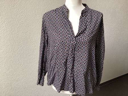 Marc O’Polo Bluse Langarm Dunkelblau/Weiss/braun 1size