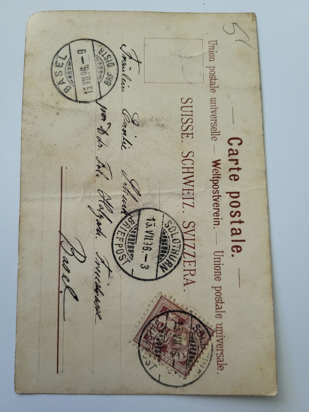 Cartoline postali: Alte Ansichtskarte Gruss aus Solothurn R21 – Usato da nunningen venduto da mic_88k2 1