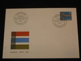 Werbemarken Europa FDC 1971 Nr. 487 "Kette Europa"
