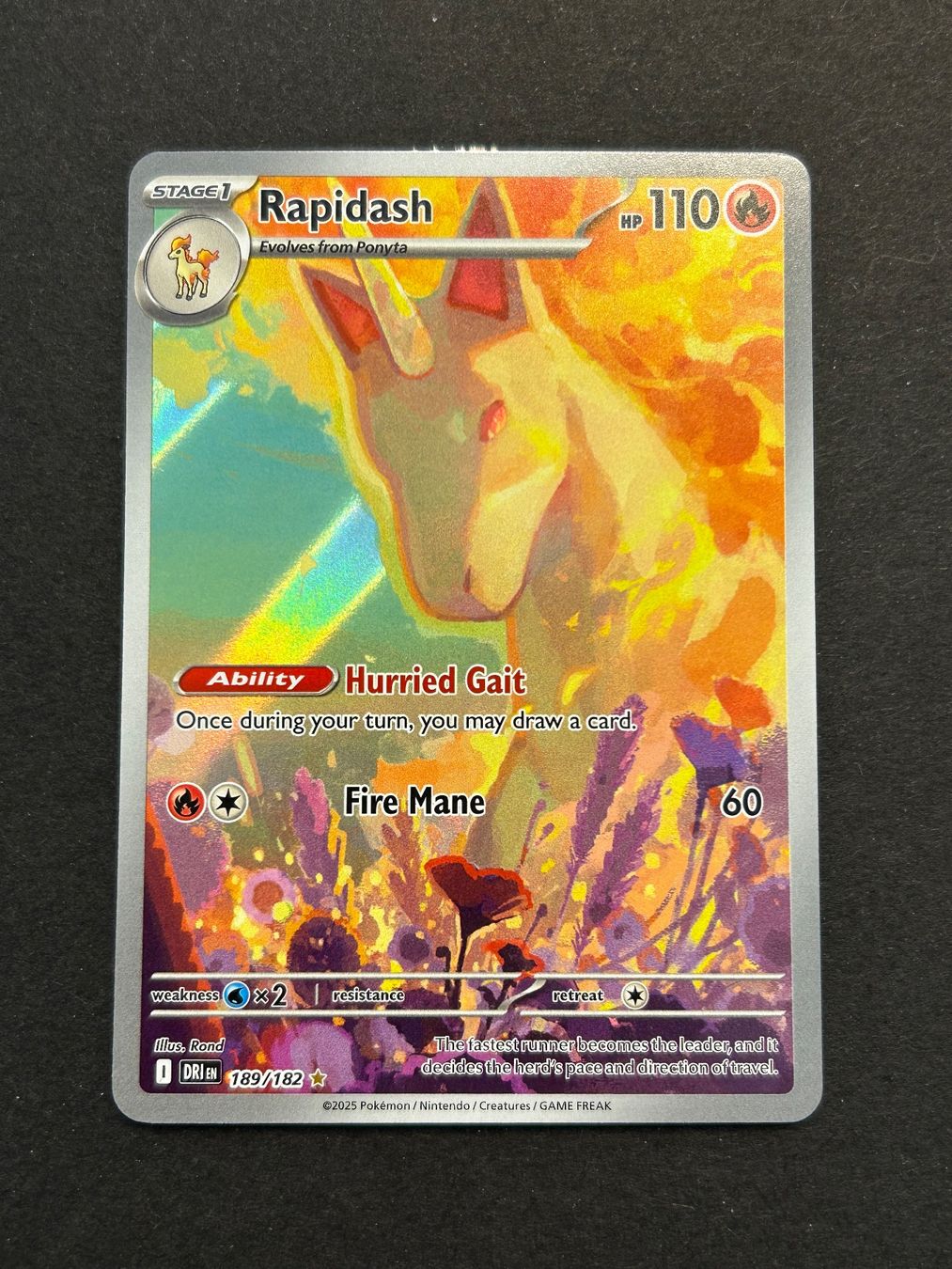 Pokémon Carte collezionabili: Rapidash IR Pokemon Destined Rivals – Usato da Herrliberg venduto da pokehool