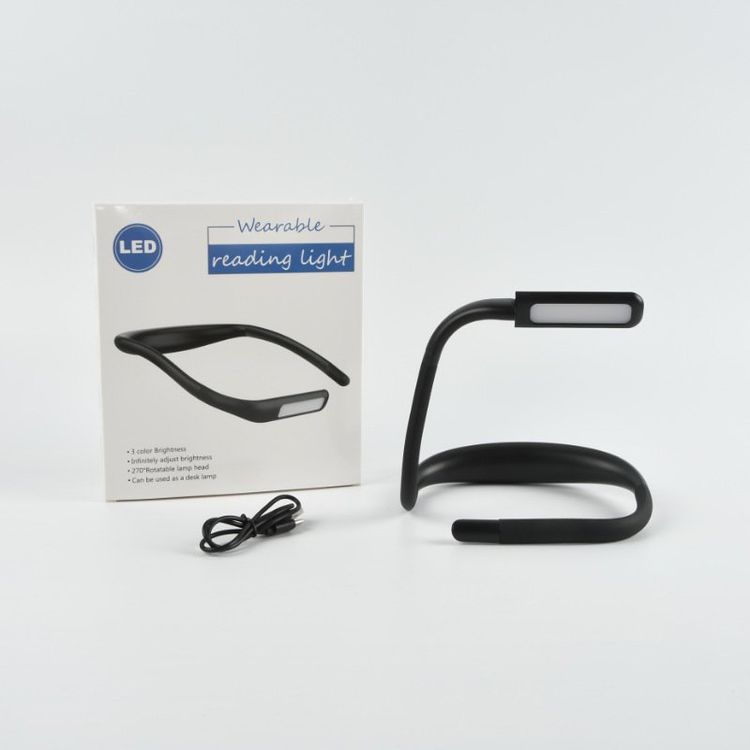 Glocusent LED Leselampe Für Hals - 5 Farben Dimmbar 100h Laufzeit