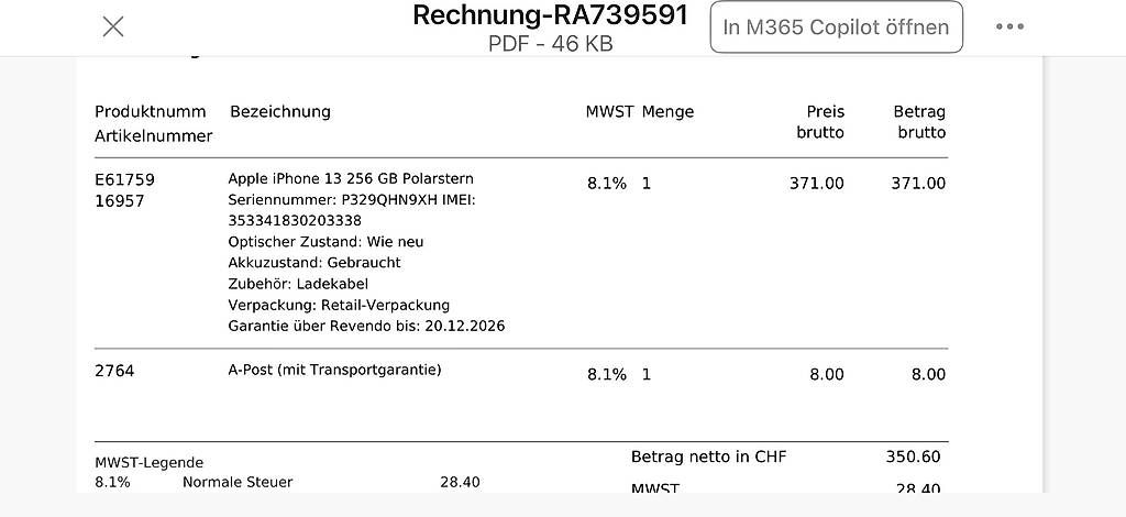 Apple Telefoni cellulari / Smartphones: Apple iPhone 13 256 GB Polarstern – Usato da Meisterschwanden venduto da Meischti1 4