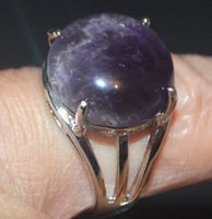 Ring X-62 – Amethyst rund – Grössenverstellbar