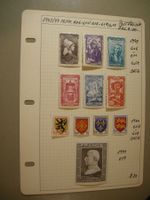 1943/44, FRANCE MiNr. 606/11, 615/18, 619, POSTFRISCH/falz*