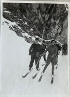 Privatfoto, Unikat 1929 - St. Moritz, Skilift, Skifahren