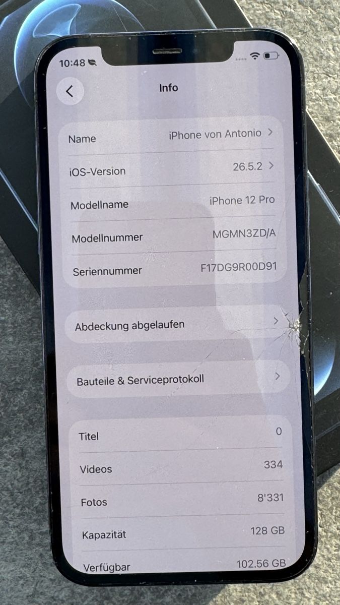 Apple Handys / Smartphones: iPhone 12 Pro 128 GB mit Displayschaden – Gebraucht aus Muri AG von tony-g 2