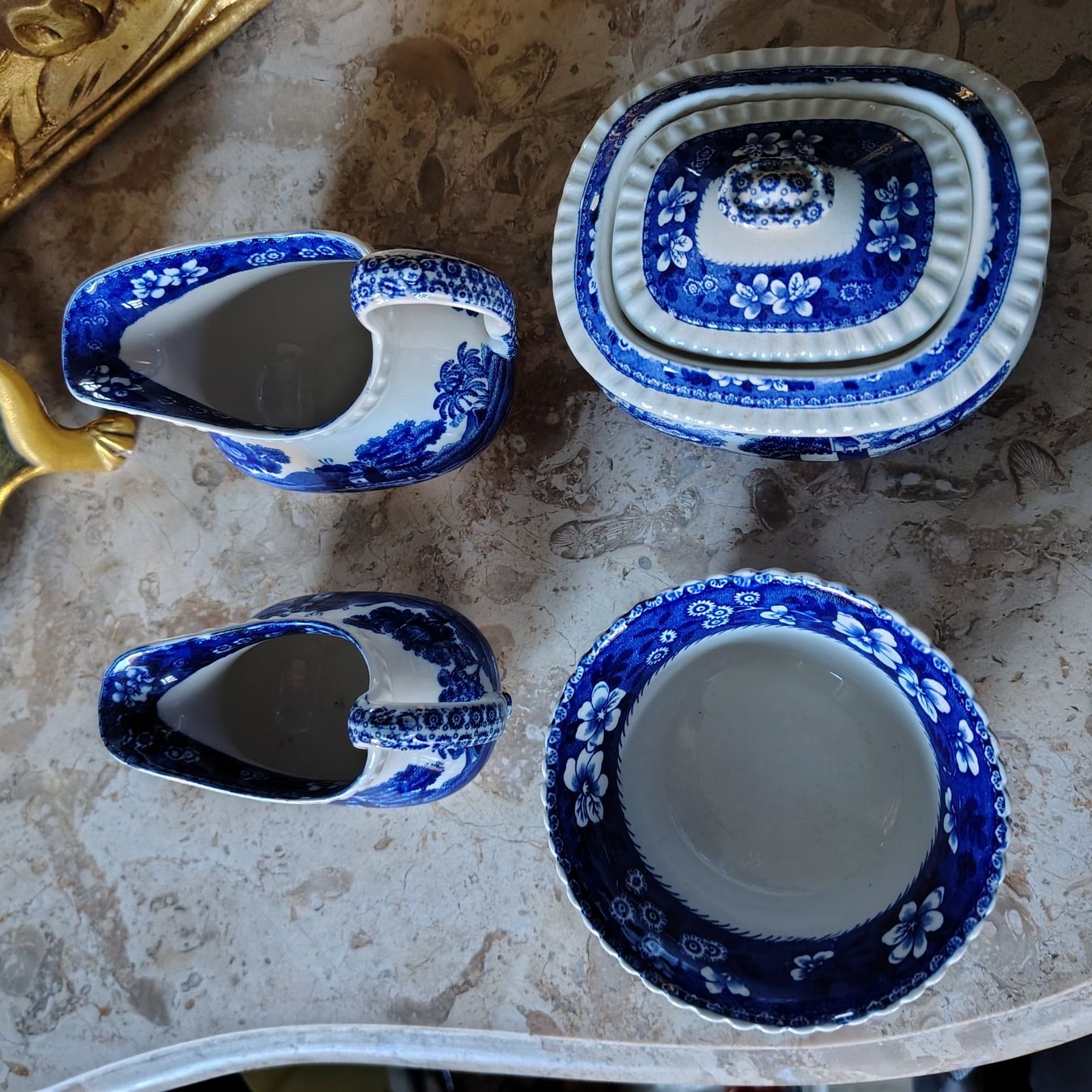 Spode Set di piatti: Spodes Tower Blue, Copeland Sammlung x4 – Usato da Dietikon venduto da aberdeen30 2