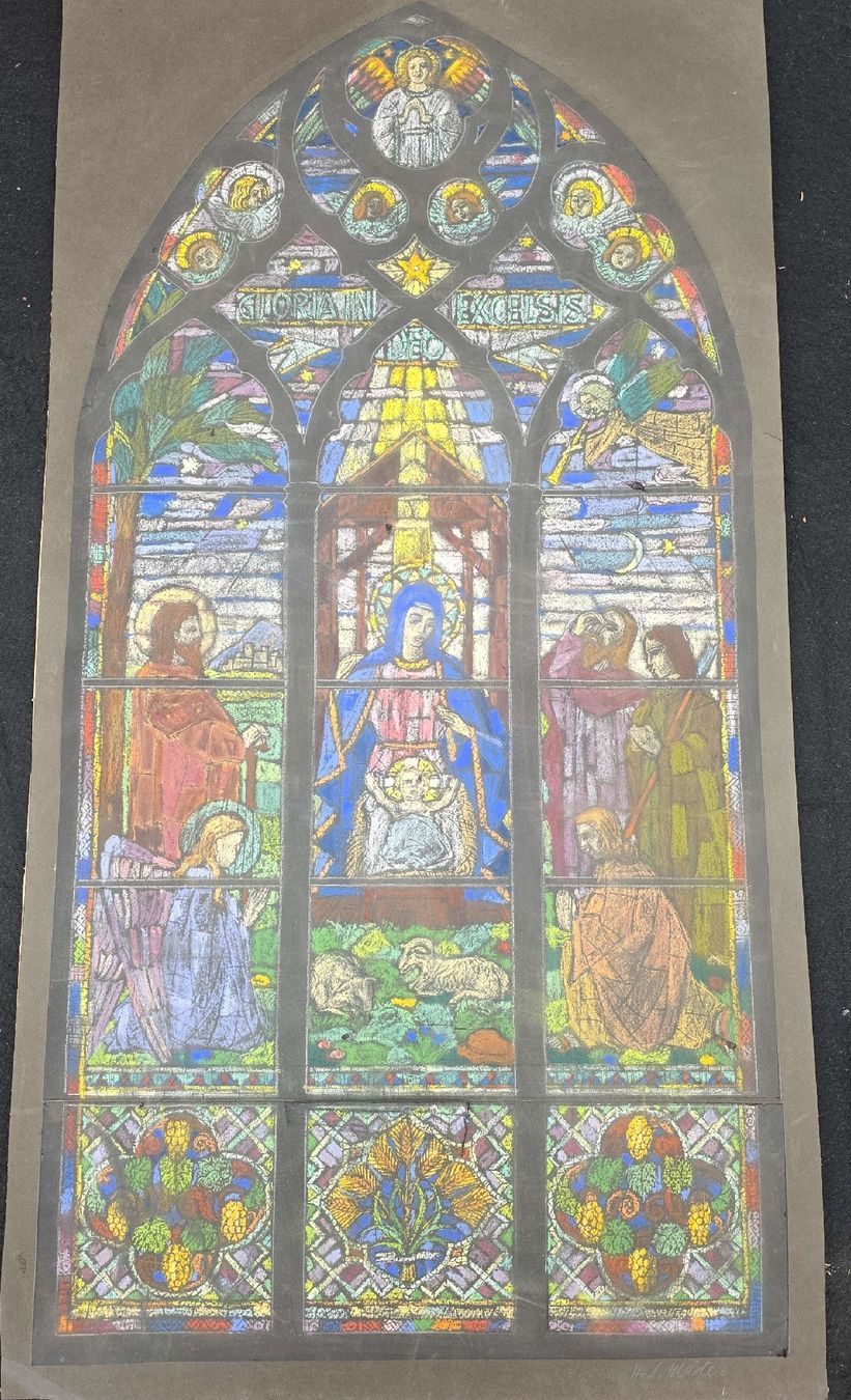 Foto & Immagini: Antike Kirchenfenster-Vorlage "Geburt Christi" – Usato da Dielsdorf venduto da hallo1