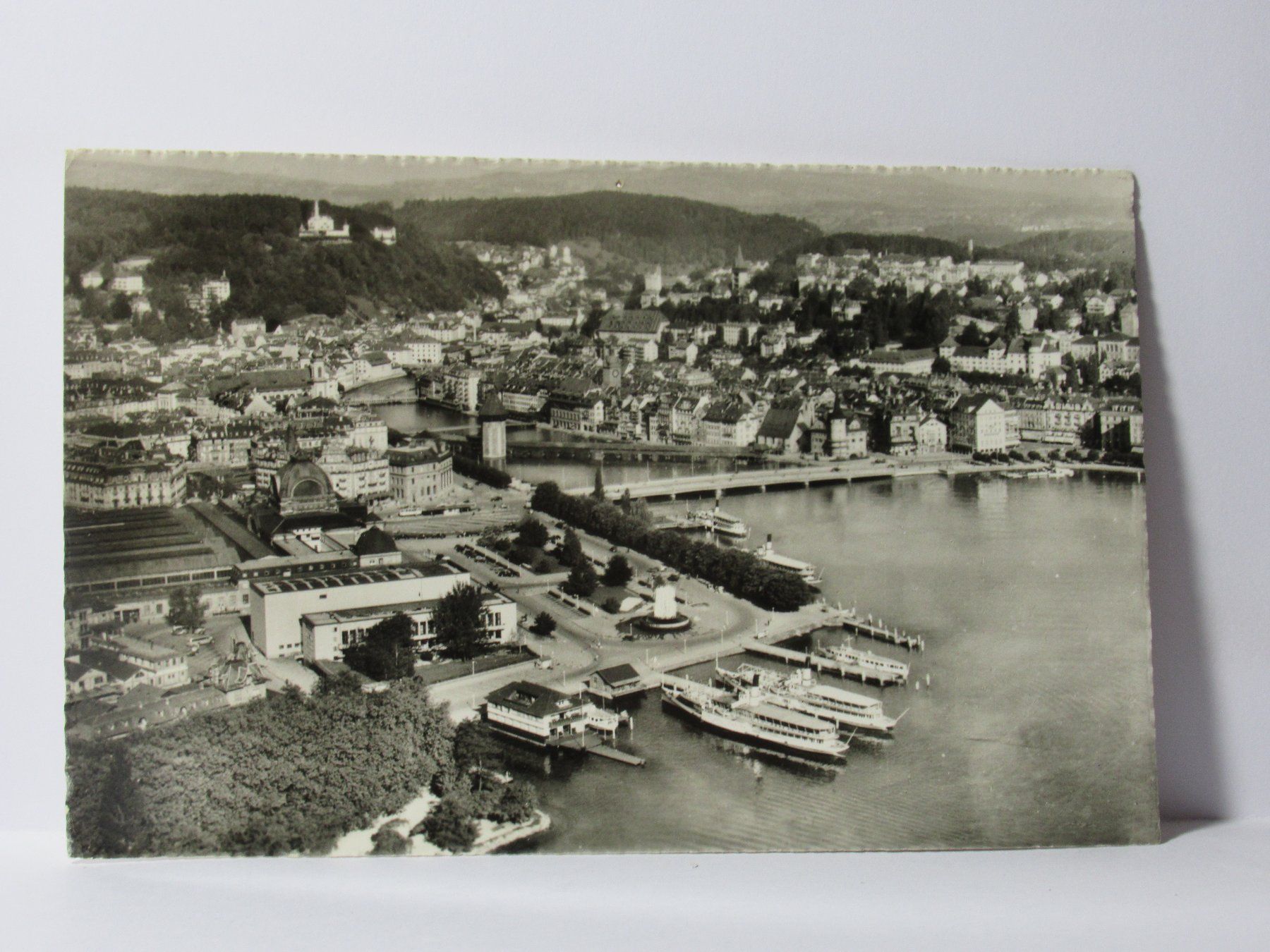 Ansichtskarten: Luzern , Bahnhofplatz ,  Dampfschiffe – Neu (gemäss Beschreibung) aus Grenchen von Bluemchen1900