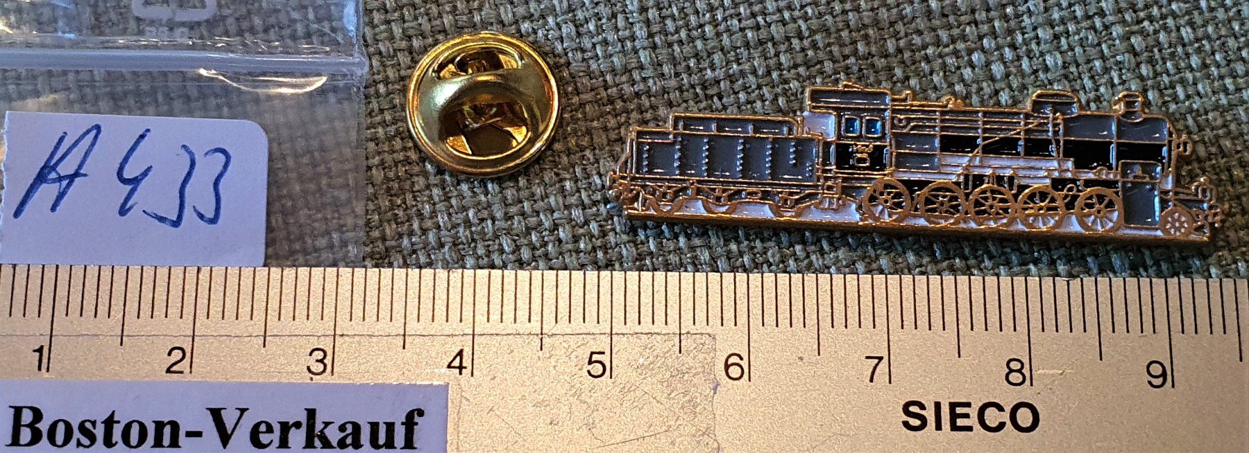 Plaketten & Abzeichen: H433 - Pin Dampflokomotive Zug Train Bahn – Gebraucht aus Reinach BL von Boston-Verkauf 1