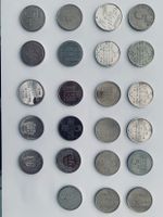 Ventre d'un lot de pièces commémoraties suisses de 5 francs
