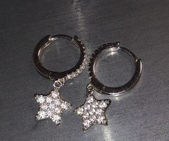 Funkelnde Silber Ohrringe