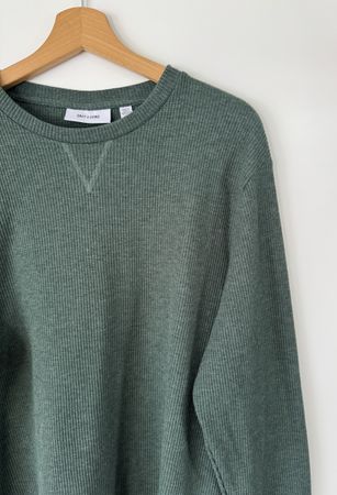 ONLY & SONS Waffle Sweater Gr. L (52) Grün Pullover 