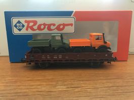Roco DB Rungenwagen + 2x Roco Mercedes Unimog