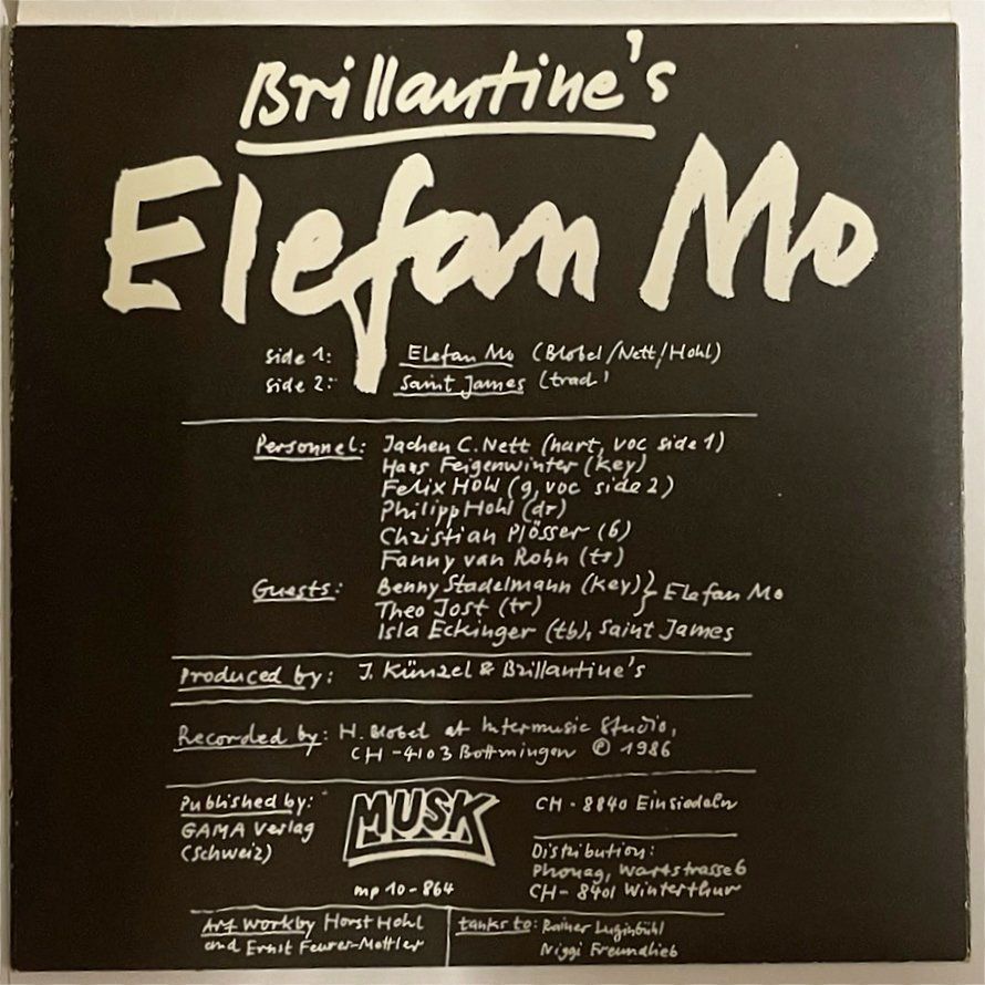 Dischi in vinile: CH-Single: BRILLANTINE'S ELEFAN MO - Elefan Mo – Usato da Frenkendorf venduto da Yard-Sale-2000 2