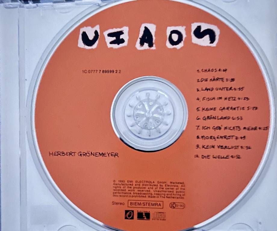 CD: Chaos - Grönemeyer  – Usato da Eschenbach LU venduto da arin91 3