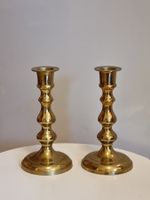 2x Messing Kerzenständer Vintage Paar massiv