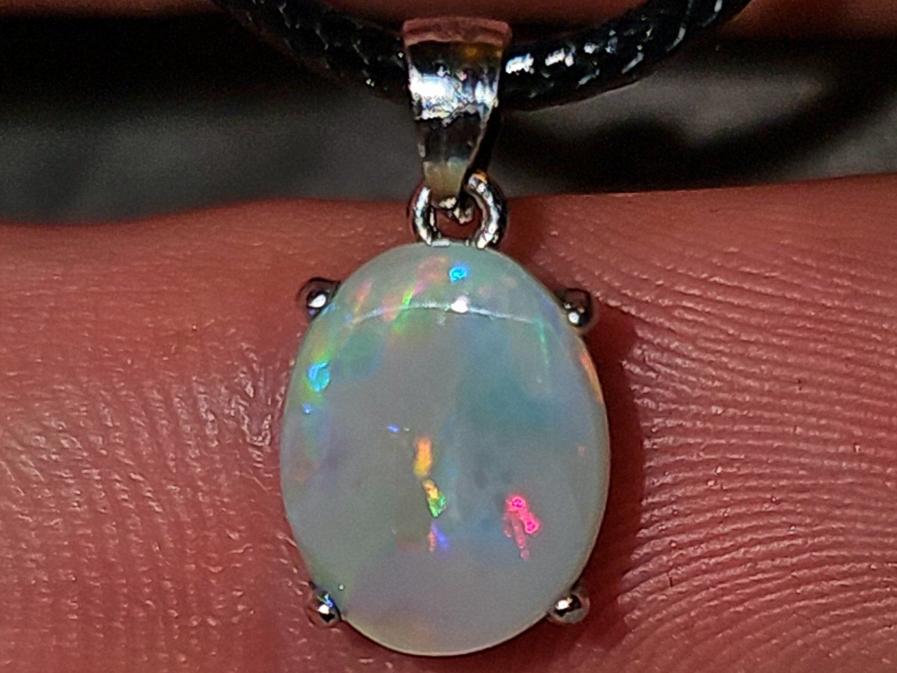 Ciondoli: Natürlicher Australischer Opal Silber-Anhänger – Nuovo e nell'imballaggio originale da Uerkheim venduto da Winwinner