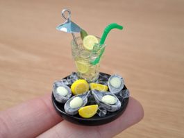 Austern mit Drink, Handgemacht, Auch für Maileg