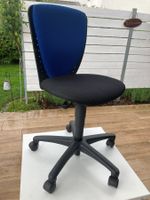 Bürostuhl für Kinder mit Rollen - Schwarz/blau