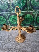 Antiker,Kerzenständer Gold 3-armig, schwere Ausführung 1900