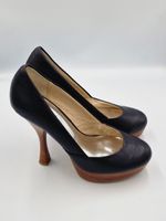 Michael Kors Pumps schwarz Leder Holzabsatz Grosse 9M 39.5