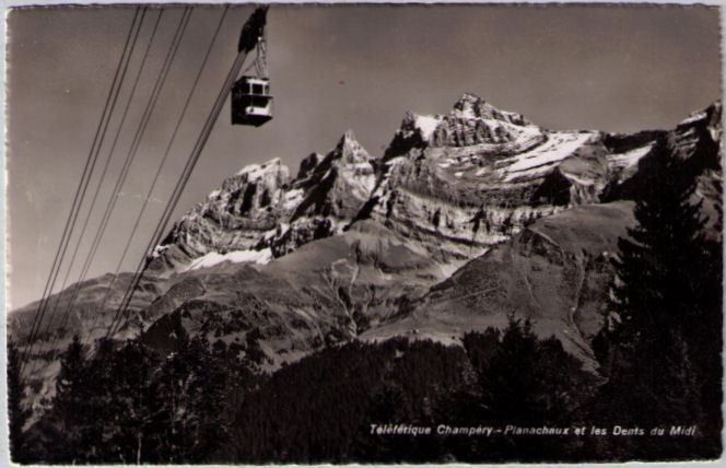 Cartes postales: Champéry - Luftseilbahn Planachaux – D'occasion à Binningen par Mountainrider