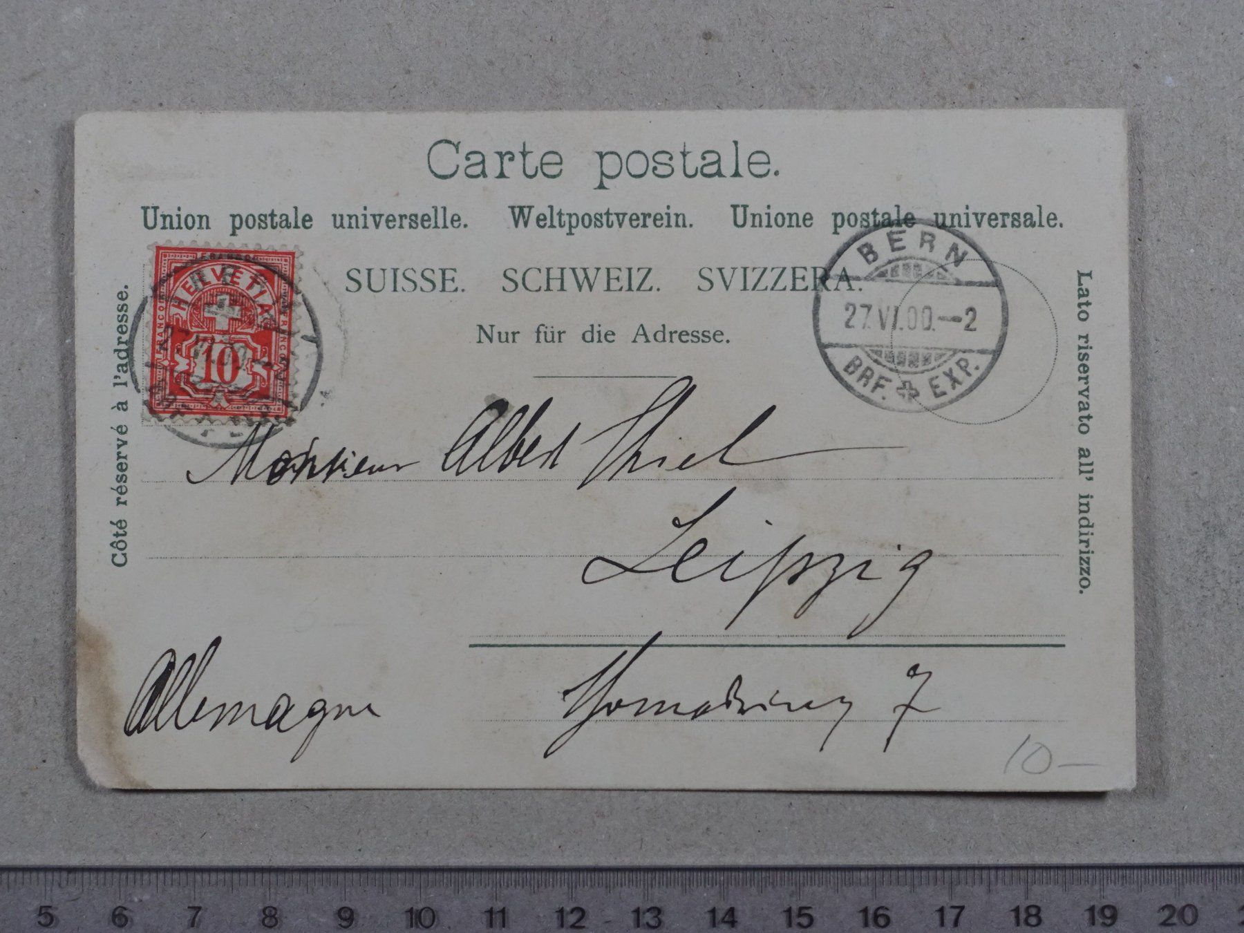 Cartoline postali: Bern, 1900 (Mängel) – Difettoso da Lenzburg venduto da fh1 1