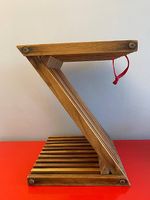 Vintage Holzmöbel: Faltbarer Z-Hocker Buche natur
