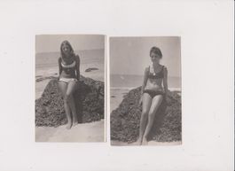 Photos vintage été, 2 femmes en bikini érotique.... ...