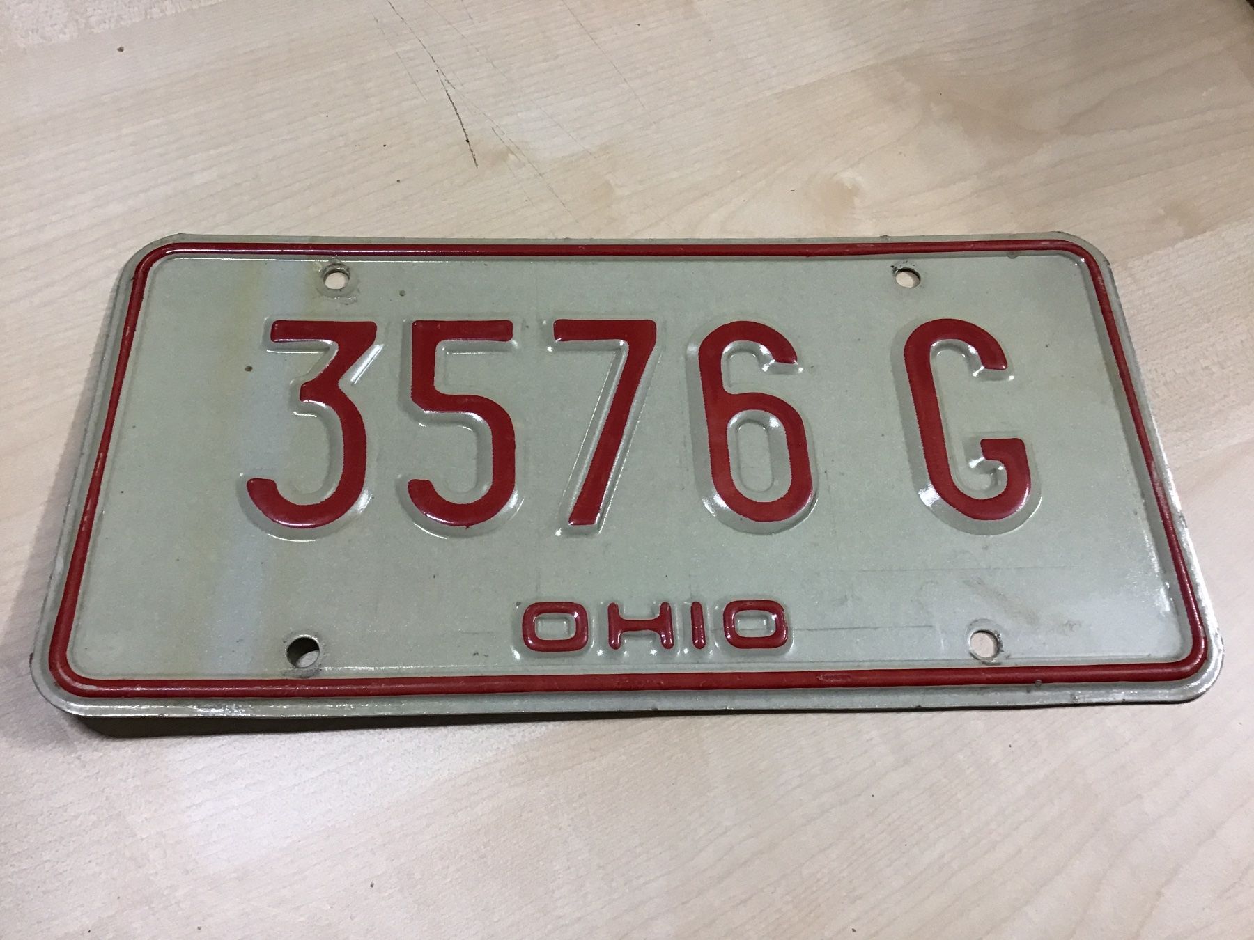 Insegne: US Oldtimer Nummernschild Ohio 3576 G – Usato da Männedorf venduto da Modell-Spezialisten