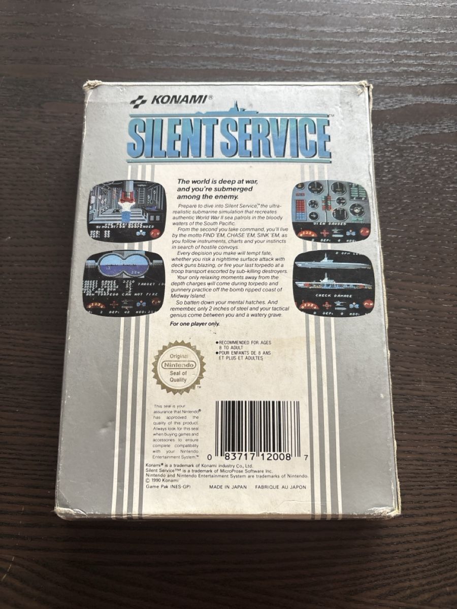 Nintendo Giochi: Jeu Retro Silent service Nintendo Nes – Usato da Meyrin venduto da did_bqr5 1