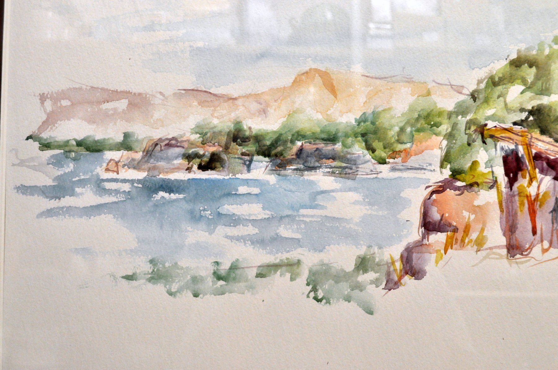 Dipinti: Aquarelle "Assouan" signée Gérald Comtesse – Usato da Neuchâtel venduto da Neuchatel 4
