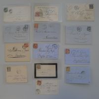 1864-1881, 13 Briefe Sitzende Helvetia, GE, NE, VD, FR