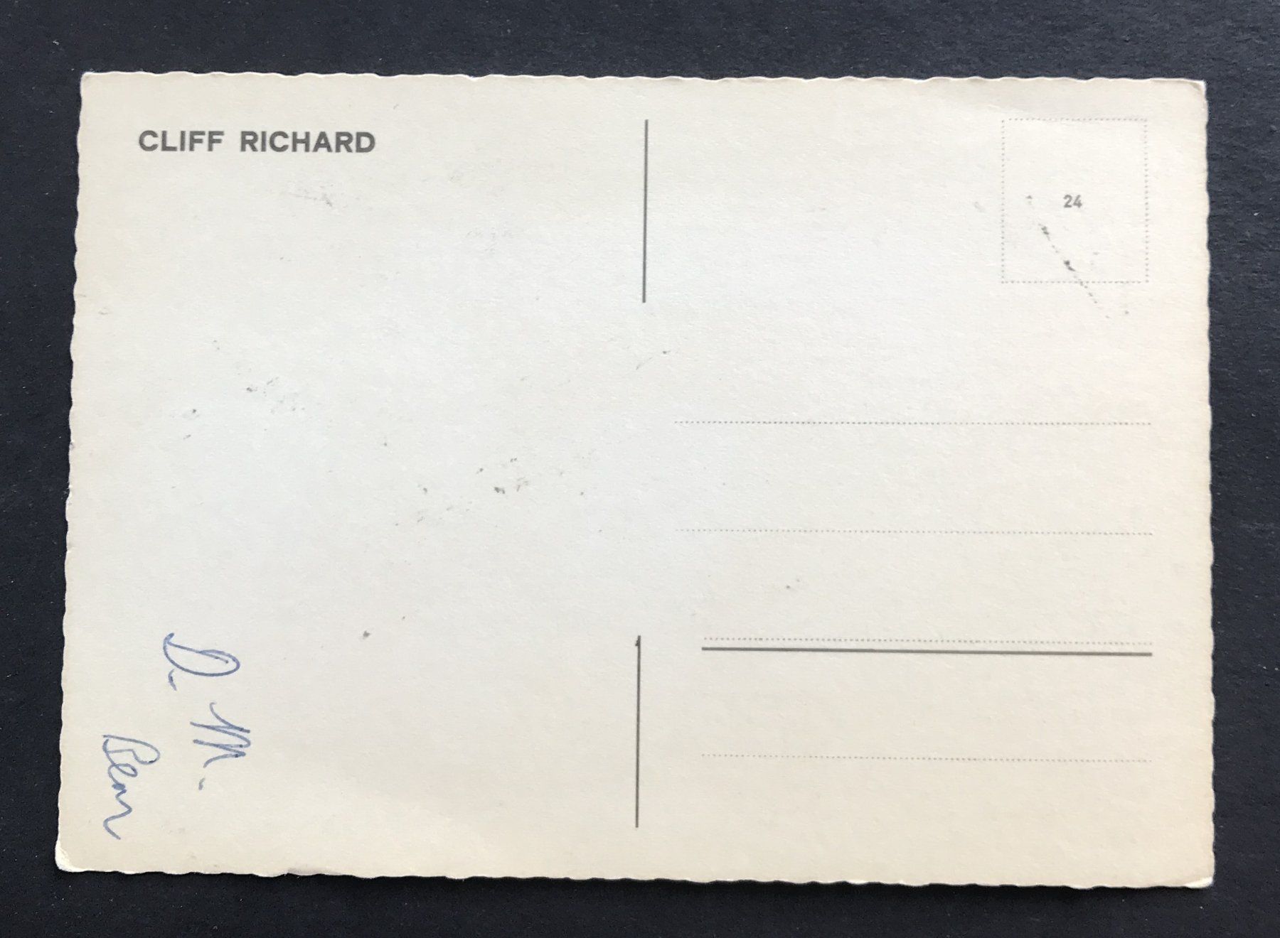 Cartoline postali: ANSICHTSKARTE CLIFF RICHARD – Usato da Ostermundigen venduto da wini63 1