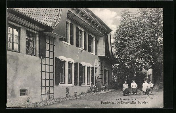 Cartoline postali: Boudry, Les Marronniers, Pensionat de De – Usato da Berlin venduto da bartko-reher