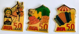 3 Pins BEA Bern 50 Jahre Jubiläum