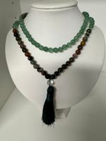 Halskette Jade, Achat, Quaste.