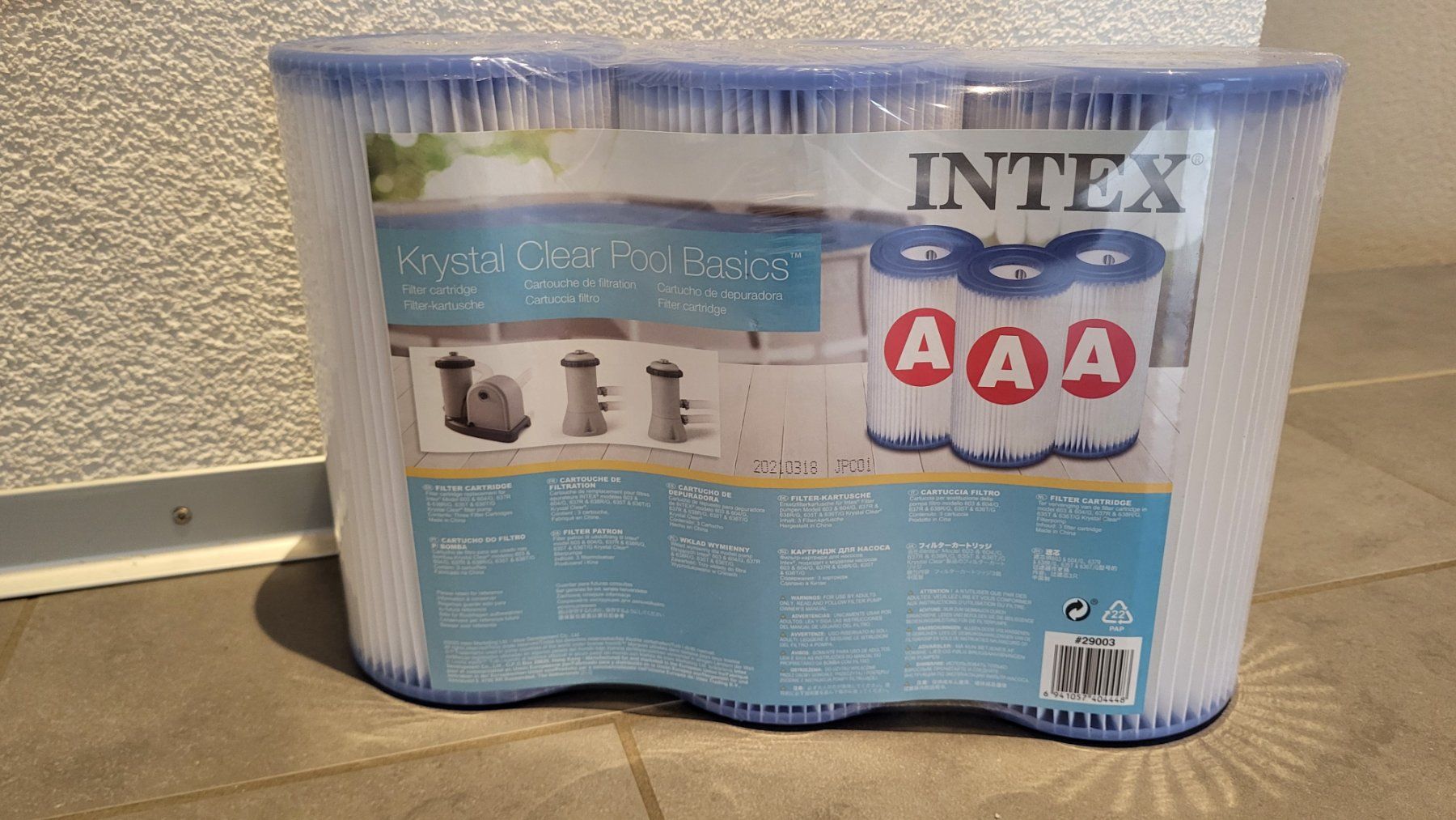 Intex Accessori per Piscine: Intex Filterkartuschen Typ A 3er Pack originalverpackt – Nuovo e nell'imballaggio originale da Schwarzenburg venduto da Djroyal