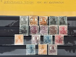 Timbres Deutsches Reich 1905-1918 Kaiserreich lot