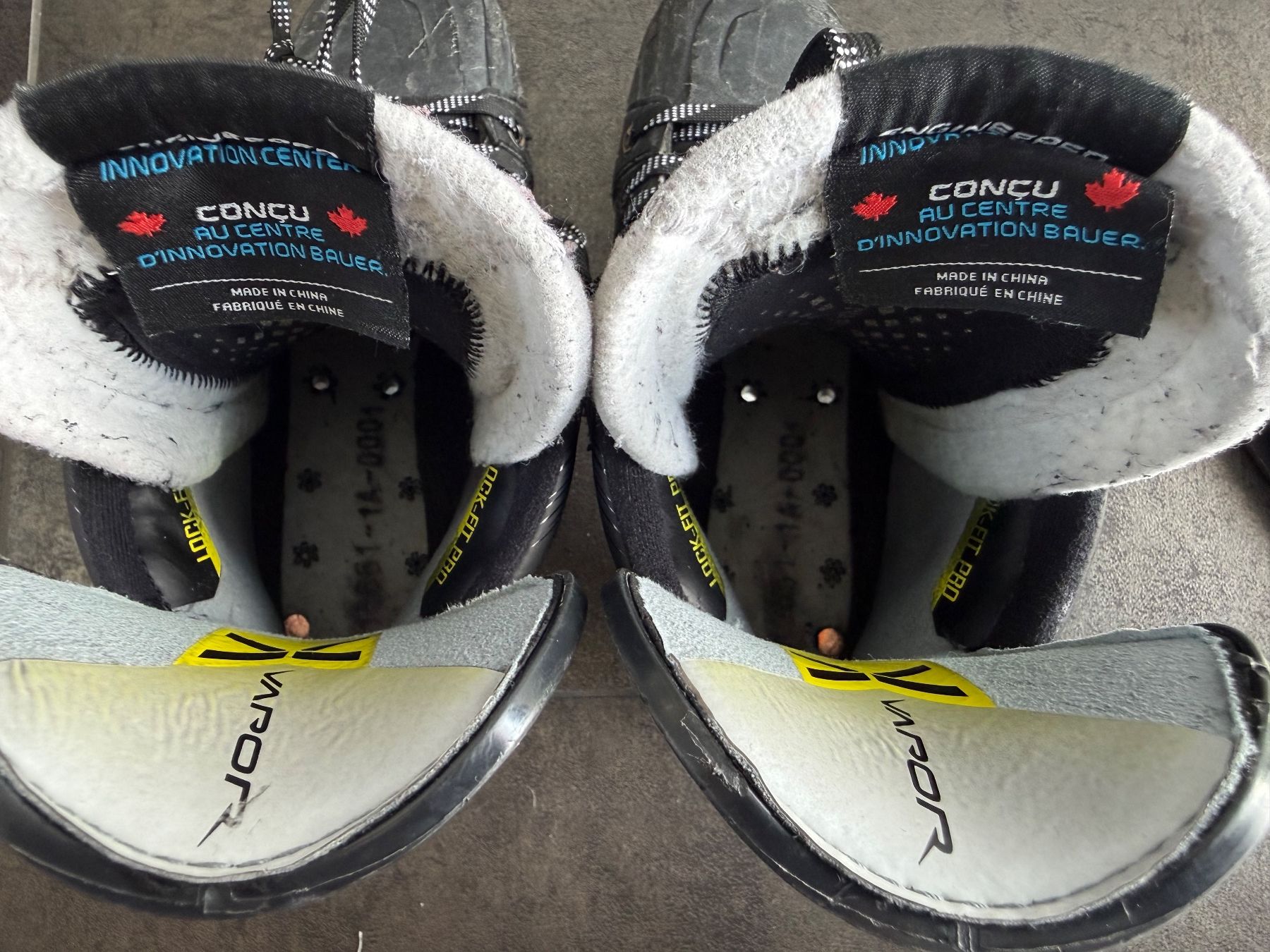 Bauer Pattini da ghiaccio: Bauer Vapor Hyperlite2 Custom Schlittschuhe, Gr. 6.5 - 7 – Usato da Langenthal venduto da lthal 5