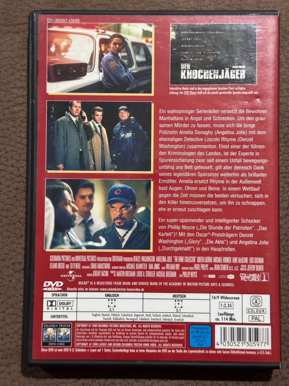 Tutti i DVDs: Der Knochenjäger – Usato da Dietikon venduto da MuNathy 2
